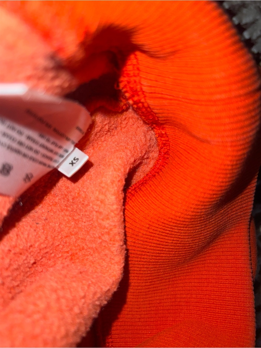 The Arrivals Women's Cropped Hoodie in Bright Orange - Picture 9 of 9